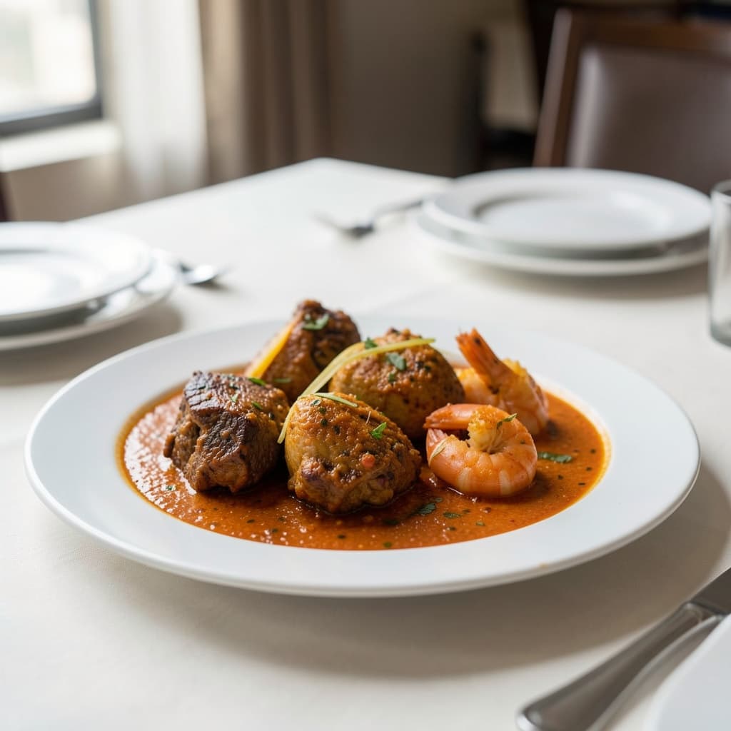Lamb, Beef, Goat, Chicken, Fish Madras, Prawns
